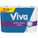 Viva Multi-Surface Cloth Choose-A-Sheet Paper Towels (3 Double Rolls) 55419 616333