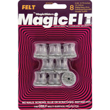 Magic Sliders Magic Fit - .55 In. - .70 In. Round Felt Furniture Leg Cup (8-Pack)