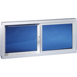 Duo-Corp. 31.875 In. W. x 19.5 In. H White Vinyl Double Slide Basement Window