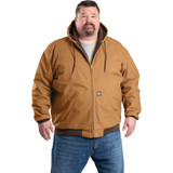 Berne Heritage Men's XL Brown Duck Hooded Active Work Jacket HJ51BDR480 711113
