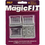 Magic Sliders Magic Fit - 1-7/16 In. - 1-5/8 In. Square Felt Furniture Leg Cup (4-Pack)