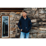 Berne Heritage XL Navy Thermal-Lined Full-Zip Hooded Sweatshirt