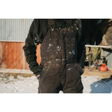 Berne Men's XL Black Heartland Insulated Washed Duck Bib Overalls B377BKR480 761195