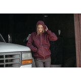 Berne Women's Large Cabernet Insulated Full-Zip Hooded Sweatshirt