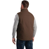 Berne Heartland Men's XL Bark Sherpa-Lined Washed Duck Vest V818BBR480 721524