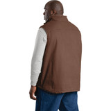 Berne Heartland Men's XL Bark Sherpa-Lined Washed Duck Vest V818BBR480 721524