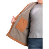 Berne Softstone Women's XL Brown Duck Sherpa-Lined Vest WV15BDR480 730286