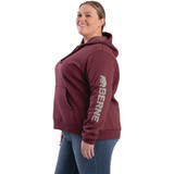 Berne Large Cabernet Women's Signature Sleeve Pullover Hooded Sweatshirt WSP401CABR440 748486