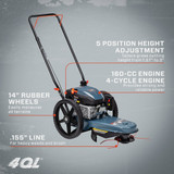 Senix 22 In. 160cc Gas High Wheel Trimmer