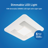 Whisper Thin 100cfm Led Whsprthn Fan RG-T810LHA 528616
