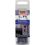 Simpson Strong-Tie Titen Turbo 1/4 In. x 1-3/4 In. Hex-Head Concrete and Masonry Screw, Blue (8 Ct.)
