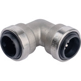 QuickFitting 1-2 In. x 1-2 In. Push-to-Connect Stainless Steel 90-Degree Elbow SS813R 442352