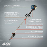 Senix 26.5cc Gas Pole Saw