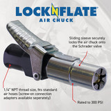 LockNFlate 1-4 NPT 150 psi Closed Flow Air Chuck LNL65002 597809