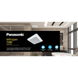 Panasonic Whisper Thin 80-100 CFM 0.5-0.9 Sones 120V Auto Bath Exhaust Fan RG-T810A 507871