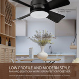 Bell+Howell Black Ceiling Socket Fan/Light