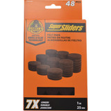 Gorilla Super Sliders 1 In. Brown Felt Pad (48-Piece)