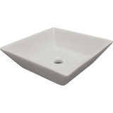 Compass Manufacturing Round Vessel Bathroom Sink, White