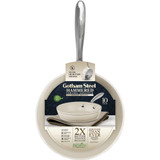 Gotham Steel 10 In. Hammered Cream Collection Fry Pan With Lid 1558 615450