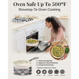 Gotham Steel 12 In. Hammered Cream Collection Fry Pan 1571 624061