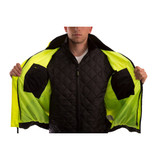 Tingley Hi-vis Bomber Jacket,Insltd,Lime-Blk,2XL J26172-2X