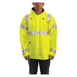 Tingley Arc Flash Rain Jacket,Cat 2,Ylw/Grn,L J44122