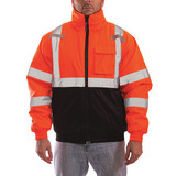 Tingley Hi-Vis Bomber Jacket,Class 3,Org,XL J26119