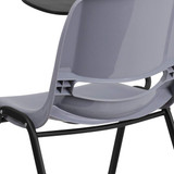 Flash Furniture Tablet Arm Chair,Right Hand Flip-Up,Gray RUT-EO1-GY-RTAB-GG