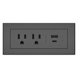 Legrand Plug-In Charger,2.5" H x 5.8" W x 2.1" D RDZCBK10