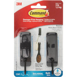 Command Medium Bath Hooks, Matte Black, 2 Hooks, 4 Strips BATH43-MB-2ES 241780