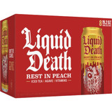 Liquid Death 19.2 Oz. Rest In Peach Iced Tea