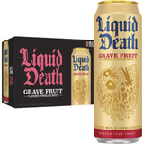 Liquid Death 19.2 Oz. Grave Fruit 100% Sparkling Mountain Water Pack of 24 1700871 621891