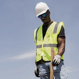 Radians RADWEAR SV2Z Economy Type R ANSI Class 2 Hi-Vis Green Mesh Safety Vest with Zipper, 3X