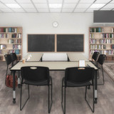 Regency Kee 60" x 30" Height Adjust Mobile Table MT6030PLAPCBK