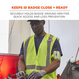 Ergodyne Badge ID Holder,Arm Band,Lime,PK10 3386PK10