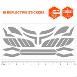 Ergodyne Sticker Kit,Safety Helmet,Blue 8961