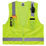 Ergodyne Safety Vest,Surveyor,Class 2,Lime,4X 8249Z-S