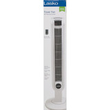 Lasko 36 In. 3-Speed White Oscillating Tower Fan with Remote Control