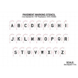 Rae Pavement Stencil,3 in,Alphabet Kit,1-16 STL-116-8035
