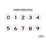 Rae Pavement Stencil,8 in,Number Kit,1-16 STL-116-8080