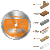 Evolution CircularSawBlade,Carbide,Dia:14" RAGE355BLADE