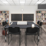 Regency Kee 72" x 30" Height Adjust Table,Grey,2 MT7230GYAPBK44BK