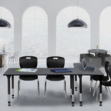 Regency Kee 72" x 30" Height Adjust Table,Grey,2 MT7230GYAPBK40BK