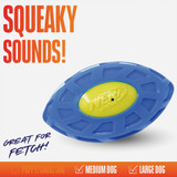 Nerf Dog 5 In. TPR EXO Micro Squeak Football