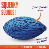 Nerf Dog 6 In. Rubber Tire Squeak Football
