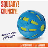 Nerf Dog 3.8 In. Rubber Checker Squeak Crunch Ball