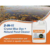 Crystal Blue Pond Booster 1 Gal. Royal Blue Pond Dye & Bacteria Combo Water Treatment