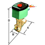 Redhat Solenoid Valve,Brass,NO,Air,Inert Gas 8030G071