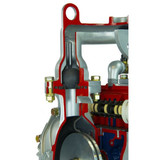 Dayton Dbl Diaphragm Pump,FNPT,TPV,1-2in,107gpm 22A598