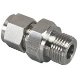 Brennan Industries Male ISO Parallel Connector,Gas,N7013 N7013-08-08-SS